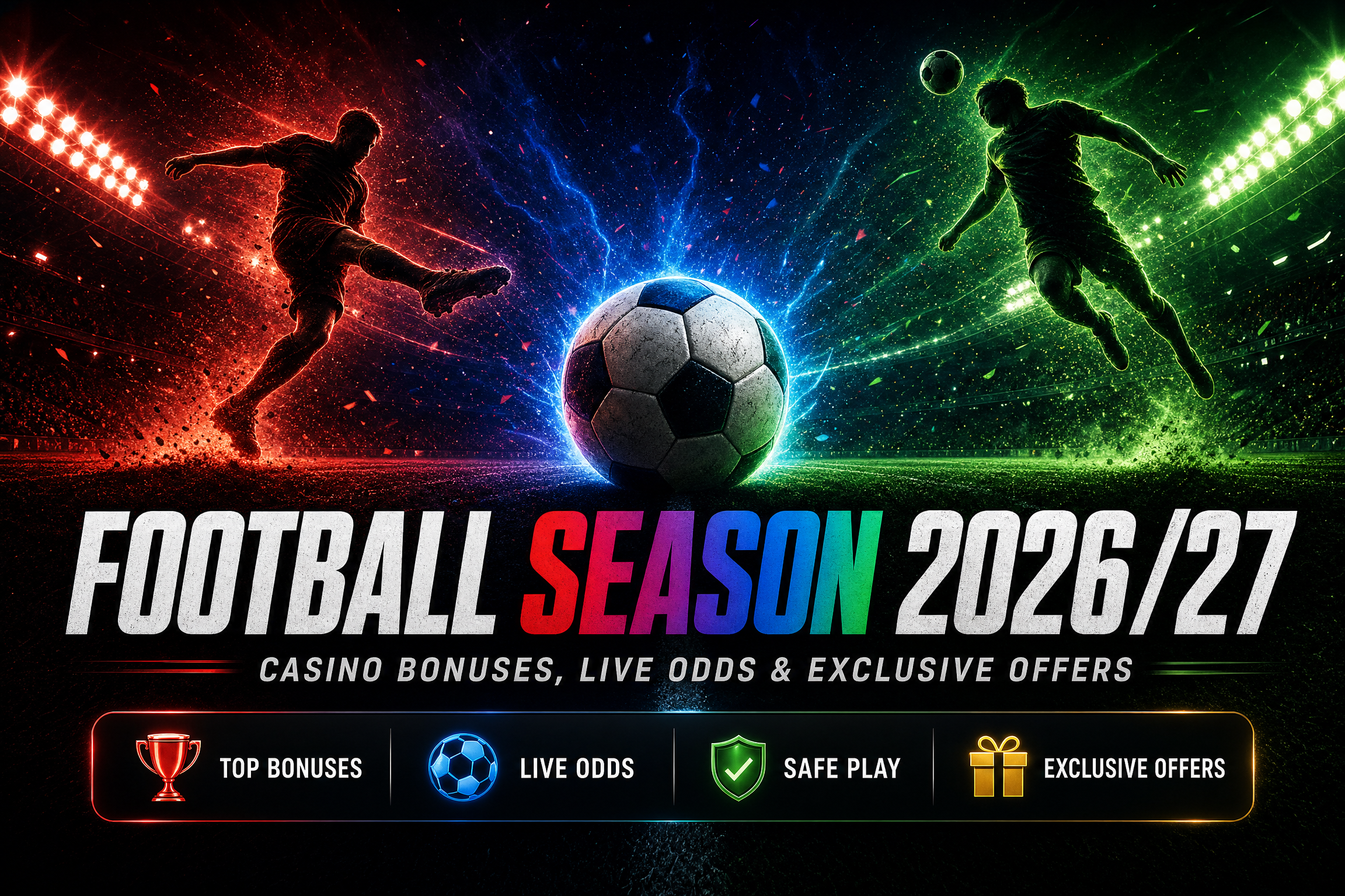 Football Season 2026/27 casino bonuses, live odds and exclusive offers
