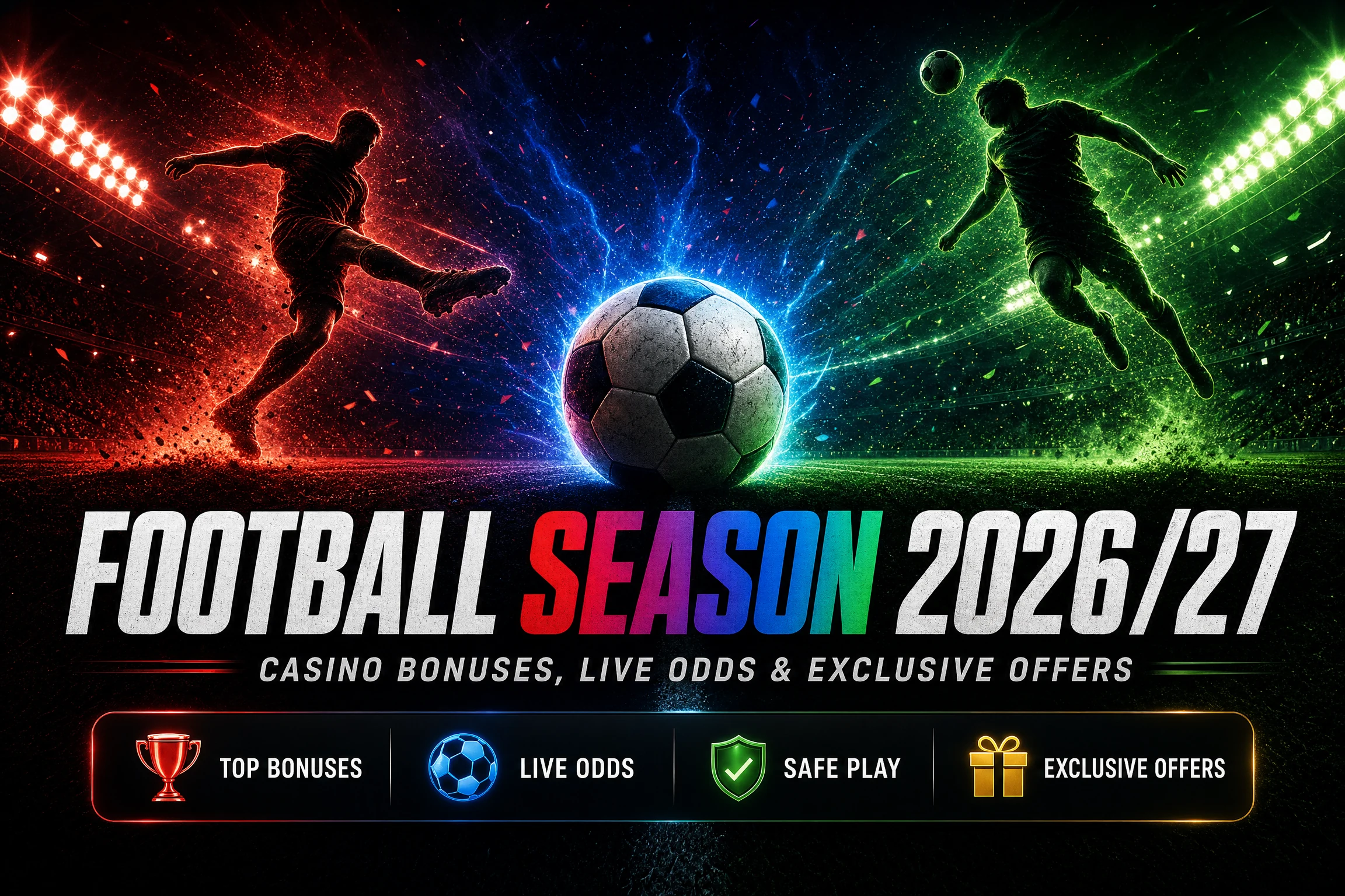 Football Season 2026/27 casino bonuses, live odds and exclusive offers